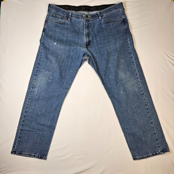 Wrangler Mens Denim Comfort Flex Jeans Size 40x30 (42X28) Straight Leg Pre-Owned - Picture 1 of 11